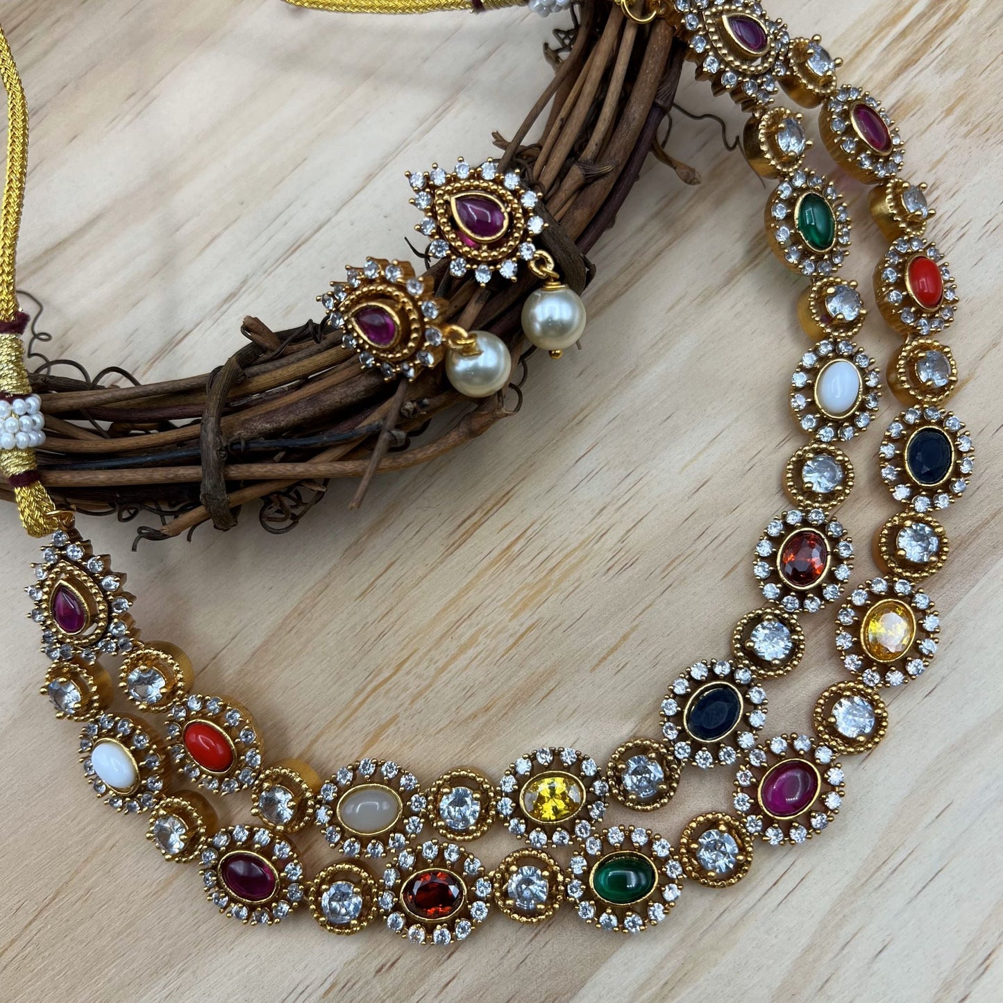 Fashion - Best Seller Classic Style Multi Color Antique Traditional Necklace Set