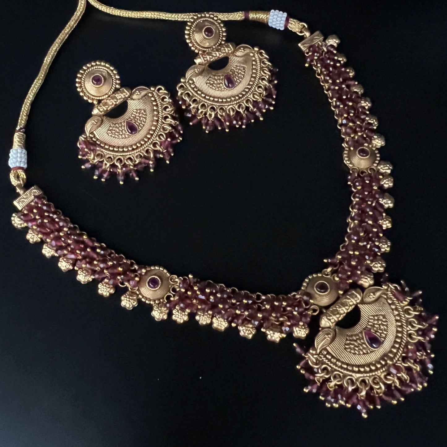 Fashion - Classic Red Antique Traditional Necklace Set