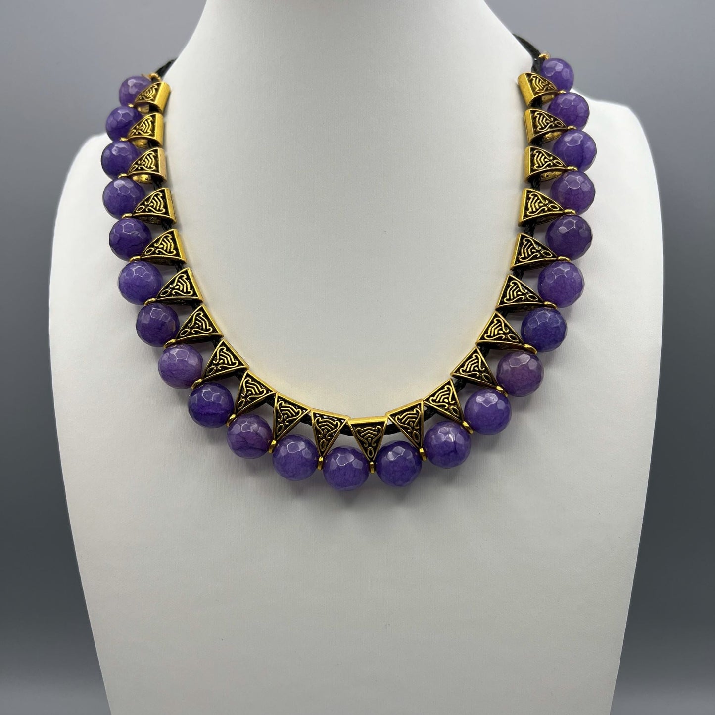 Fashion -  Violet Oxidized Necklace Set