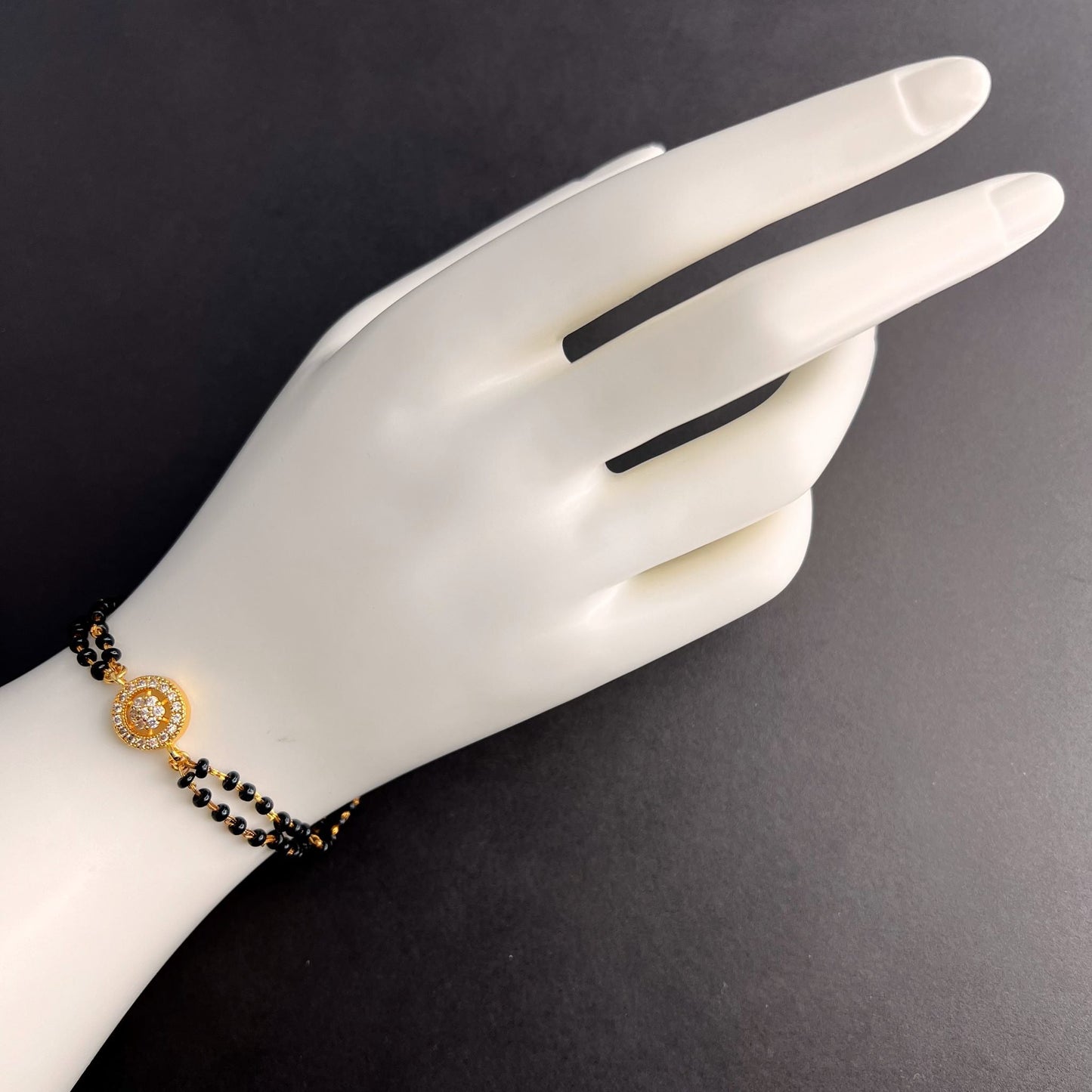 Fashion - Dainty Style White Color Antique Traditional, Bead Mix Bracelet With Gold Tone Plating