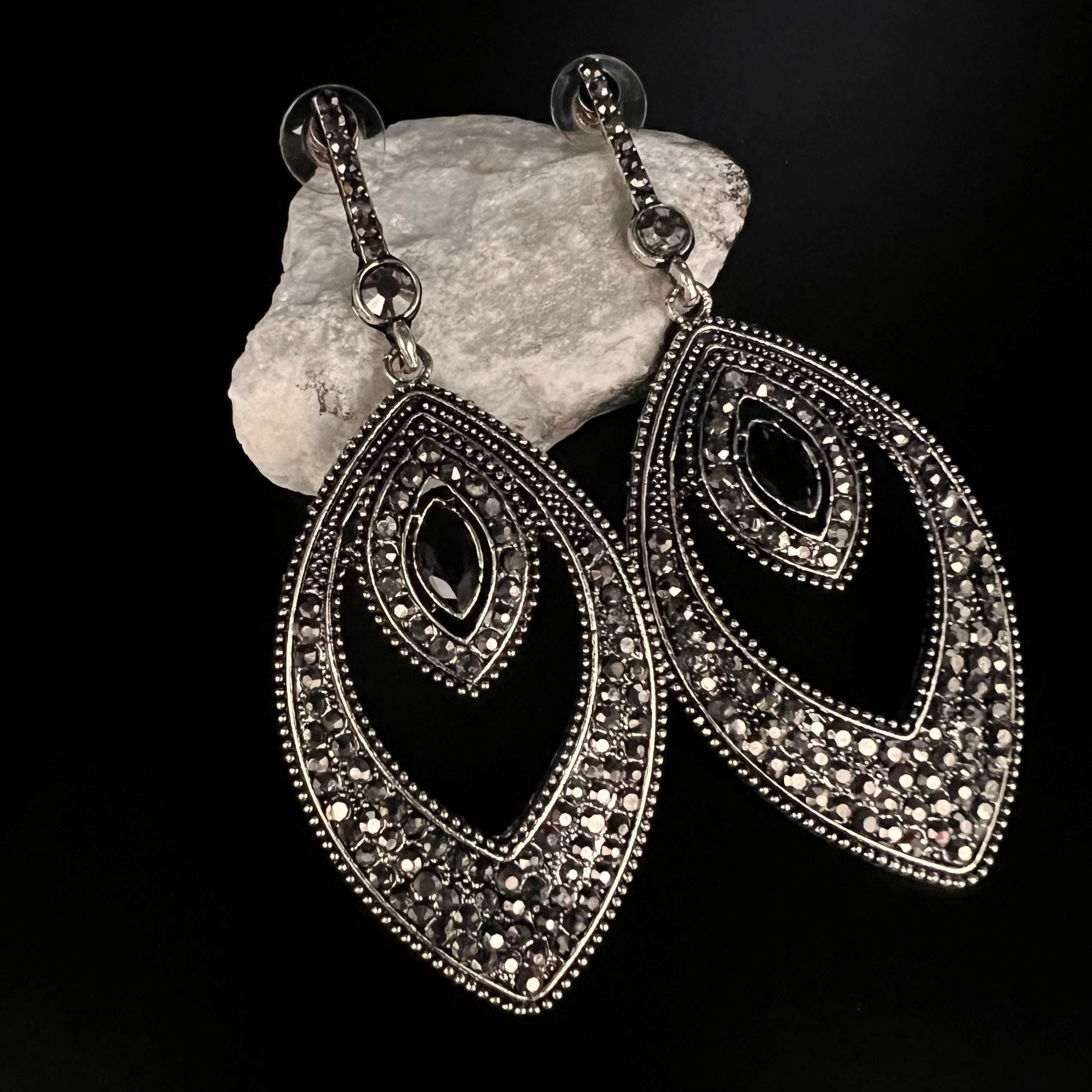 Fashion - Trendy Black Color Oxidized Dangler Earrings