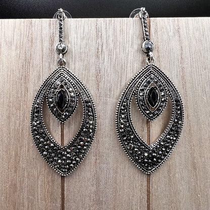 Fashion - Trendy Black Color Oxidized Dangler Earrings