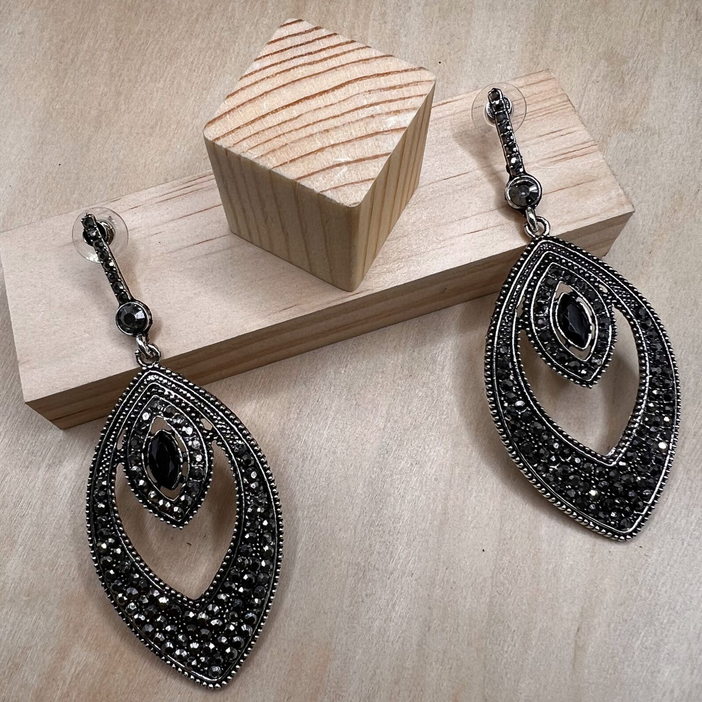 Fashion - Trendy Black Color Oxidized Dangler Earrings