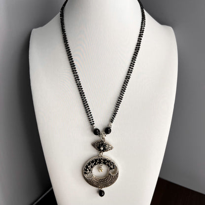 Fashion - Black Oxidized Mangalsutra Necklace Set