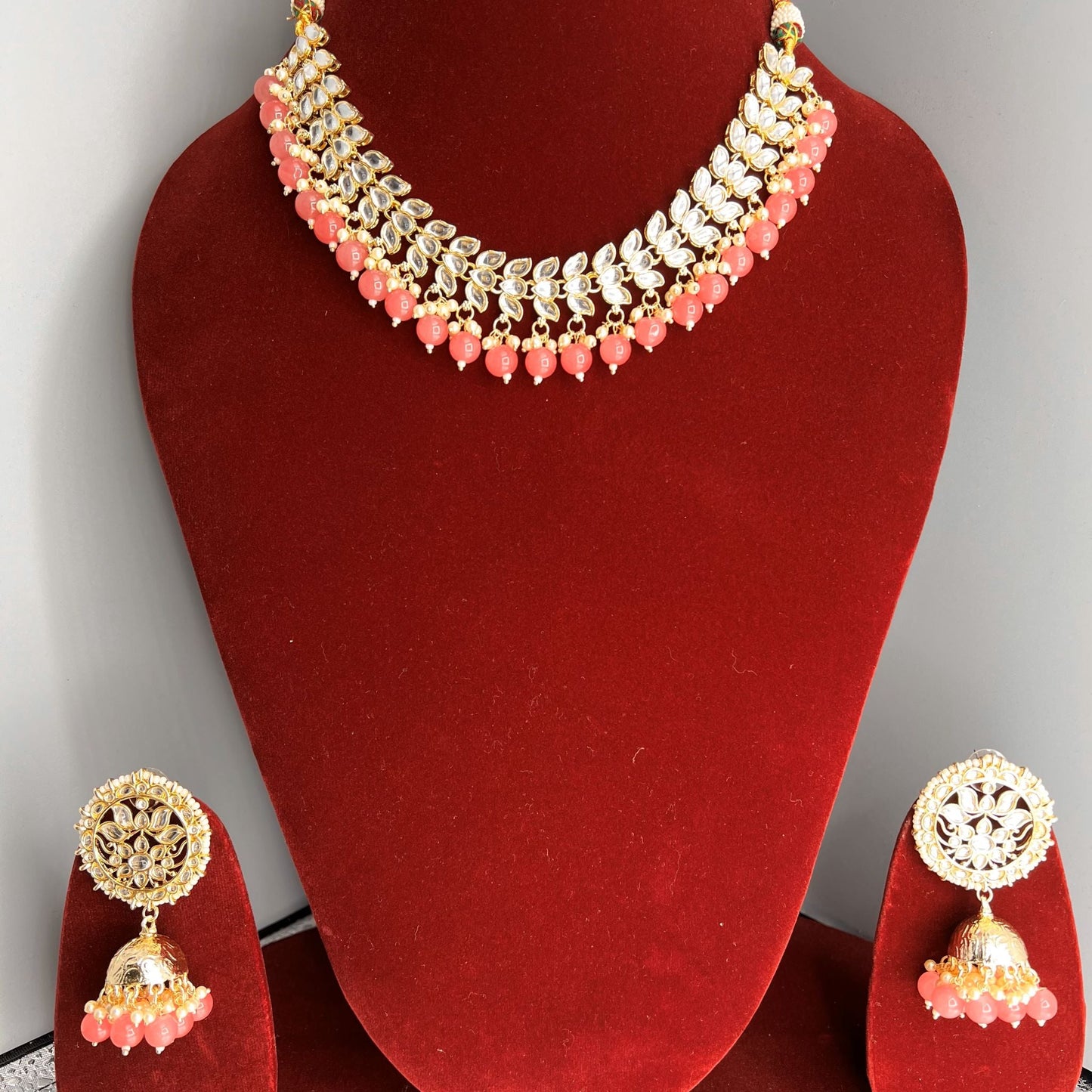 Fashion - Fusion Pink Color Choker Necklace Set