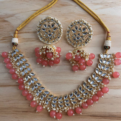 Fashion - Fusion Pink Color Choker Necklace Set