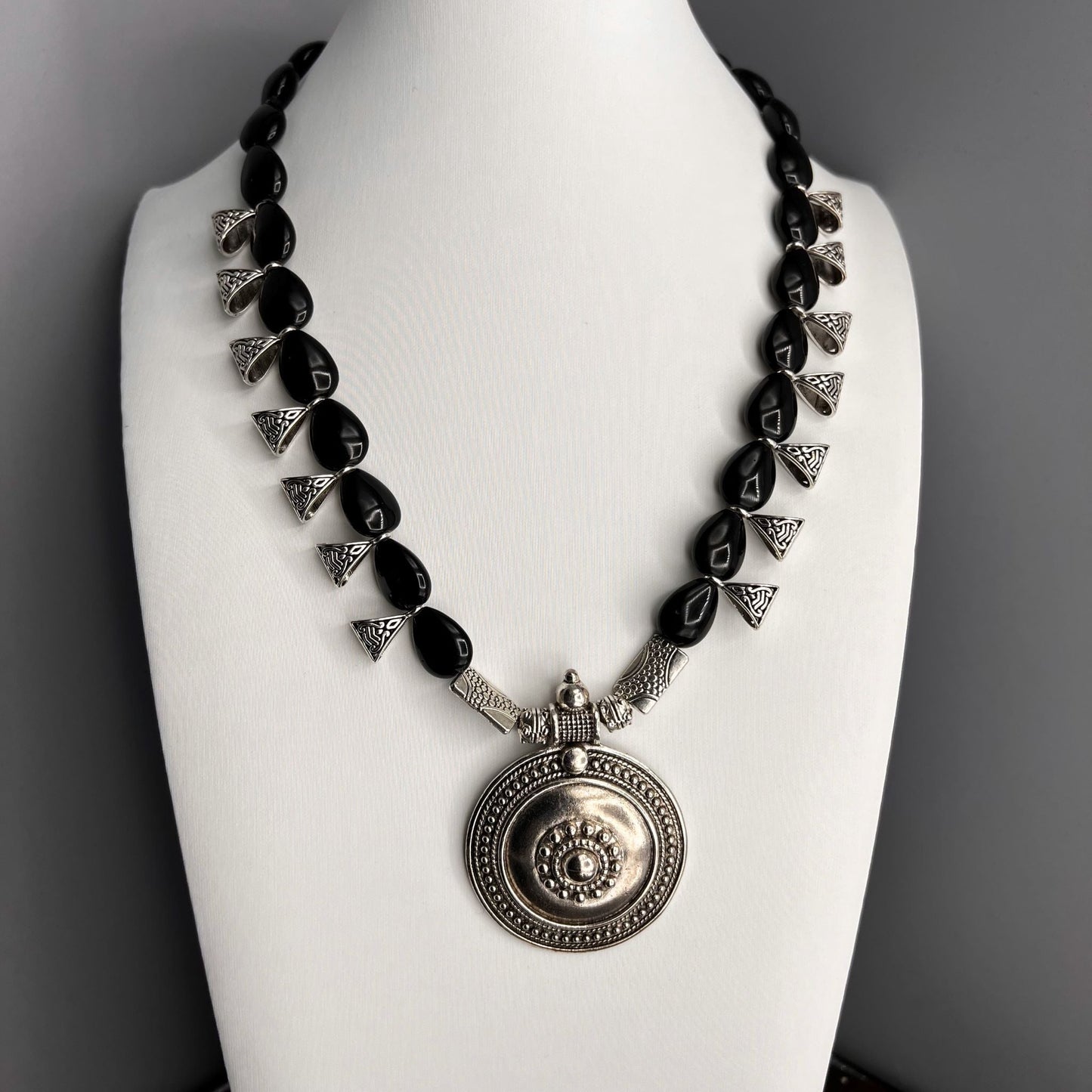 Fashion - Designer Trendy Black Oxidized Necklace Set